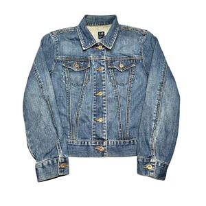 GAP Denim Jacket Classic Jean Jacket Button Front‎ Casual Jacket Medium